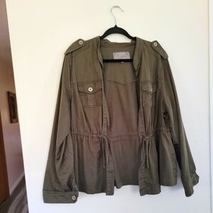 Torrid Size 12 Khaki Drawstring Jacket